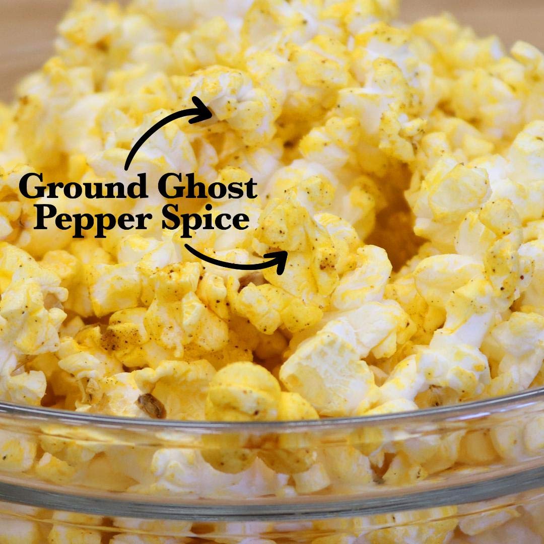 SPONTANEOUS COMBUSTION Ghost Pepper Microwave Popcorn - 12 Pack, 3.5 oz Bags, Gourmet Spicy Snack for Home Movies