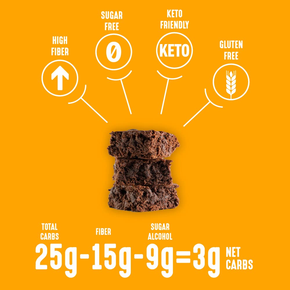 Lakanto Sugar Free Brownie Mix - Sweetened With Monk Fruit Sweetener, Keto Diet Friendly, Delicious Dutched Cocoa, High In Fiber, 3G Net Carbs, Gluten Free, Easy To Make Dessert (Pack Of 3)