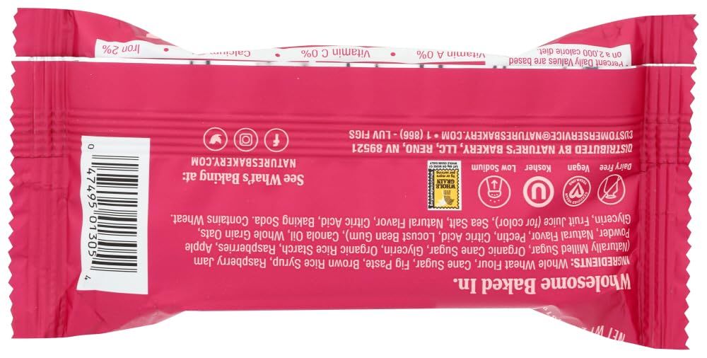 Natures Bakery Stone Ground Whole Wheat Fig Bar - Raspberry - 2 Oz - Case Of 12(D0102H5Kmx6)