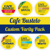 Cafe Bustelo K-cups Variety Pack Sampler Includes Espresso, Colombia, Brazil, Mexico, Cafe Con Leche, And Cafe con Vanilla. 24 C