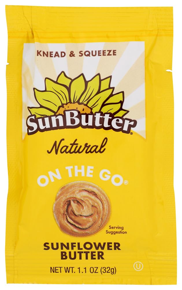 Sunbutter® Natural Sunflower Seed Butter (1.1 Oz | Pack Of 30): Gluten-Free, Vegan Butter Rich In Plant-Based Protein, Ideal For Healthy Snacks, Sandwiches, Cooking, Baking, And More