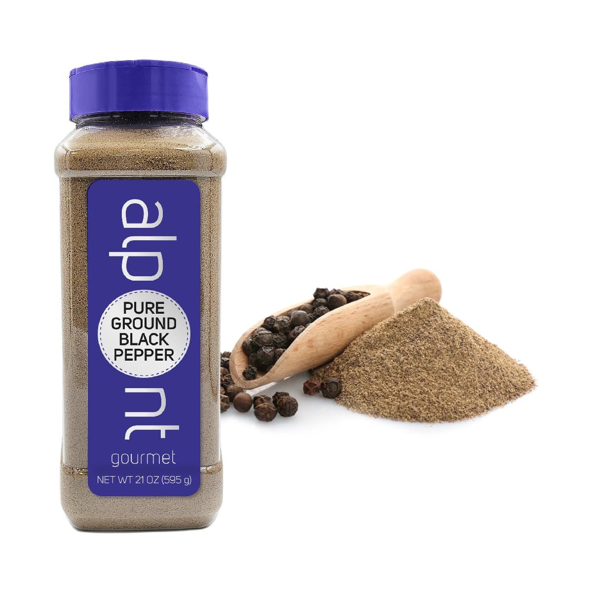 Alpont Gourmet Himalayan Pink Salt And Ground Black Pepper Set (40Oz Salt And 21Oz Pepper) - Seasoning For Cooking - For Seasoni