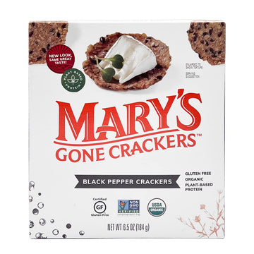 Marys Gone Crackers, Black Pepper, 6.5 Ounce