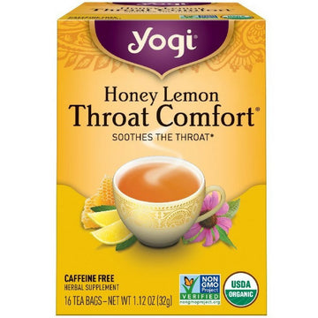 Yogi Tea Throat Comfort, Honey Lemon 16 Ea