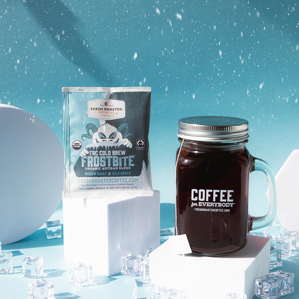 Frc Frostbite Organic Cold Brew Coffee In Single-Serve Packs, No Coffeemaker Required, Mold & Mycotoxin Tested Kosher, 10 Sachet