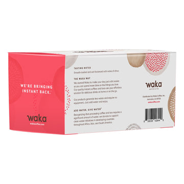 Waka Instant Coffee, Decaffeinated Medium Roast - 100% Arabica Colombian Beans, Freeze Dried Granules, No Additives - Single Ser
