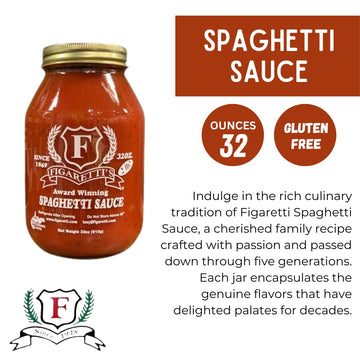 Figaretti'S Award Winning Spaghetti Sauce, Authentic Family Recipe, Perfect Blend Of Taste & Health, All-Natural, Vegan & Gluten