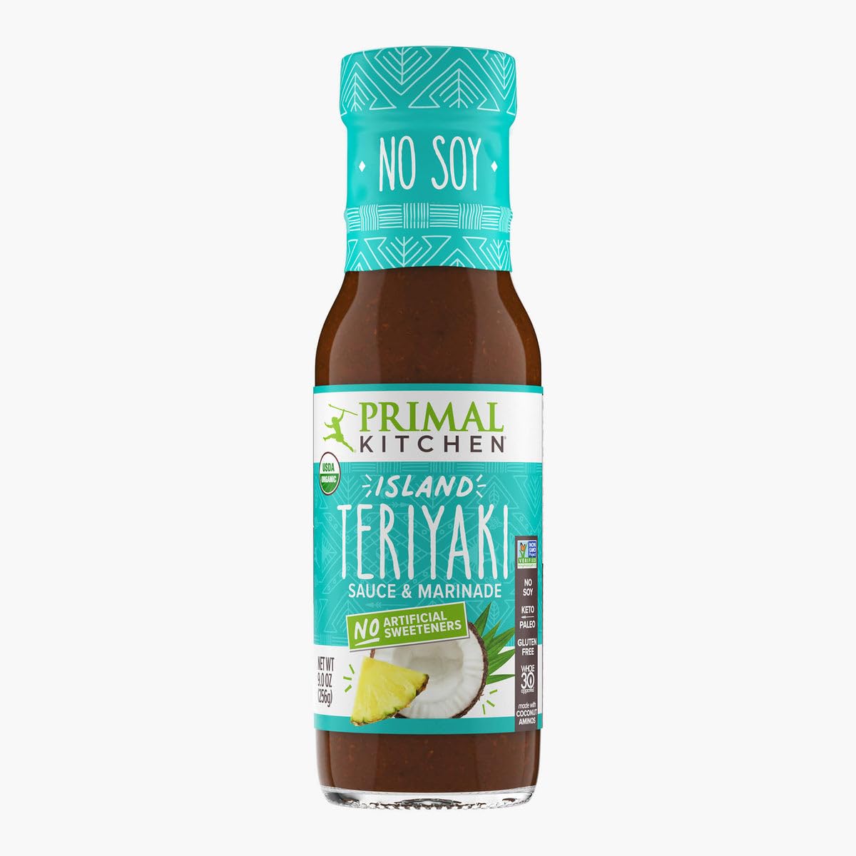 Organic No Soy Sauce & Marinade, Island Teriyaki, 9.0 Oz (256 G), Primal Kitchen