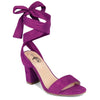 Trary Purple Heels, Platform Heels For Women, Lace Up Heels For Women, Short Heels For Women,Low Heels For Women Lavender Heels,