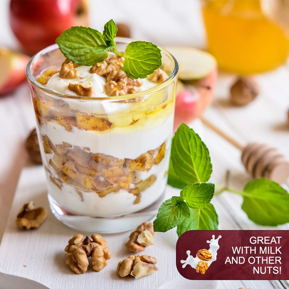 California Raw Walnuts- 4 Pounds, Resealable Package-Fresh, No Shell, Unsalted-All Natural Dry Halves And Chopped Pieces-For Sna