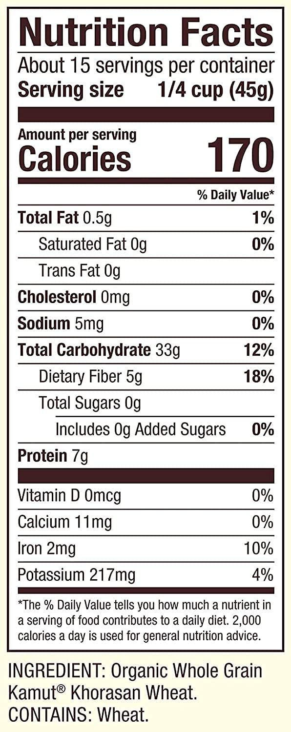 Bob'S Red Mill Organic Kamut Khorasan Berries, 24 Ounce (Pack Of 2)