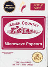 Amish Country Popcorn | Old Fashioned Microwave Popcorn | 10 Bags Hot N Spicy White Hulless | Non-GMO, Gluten Free, Microwaveabl