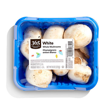 Fresh Whole White Mushrooms, 8 Oz