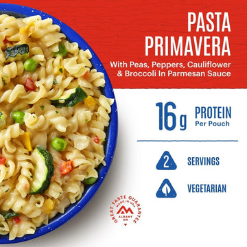 Mountain House Pasta Primavera | Freeze Dried Backpacking & Camping Food | Vegetarian | 2 Servings