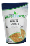 PureLiving Sprouted Organic Millet Grain Non-GMO - 15 Ounce Bag - Considered One of the Most Easily-Digestible Grains