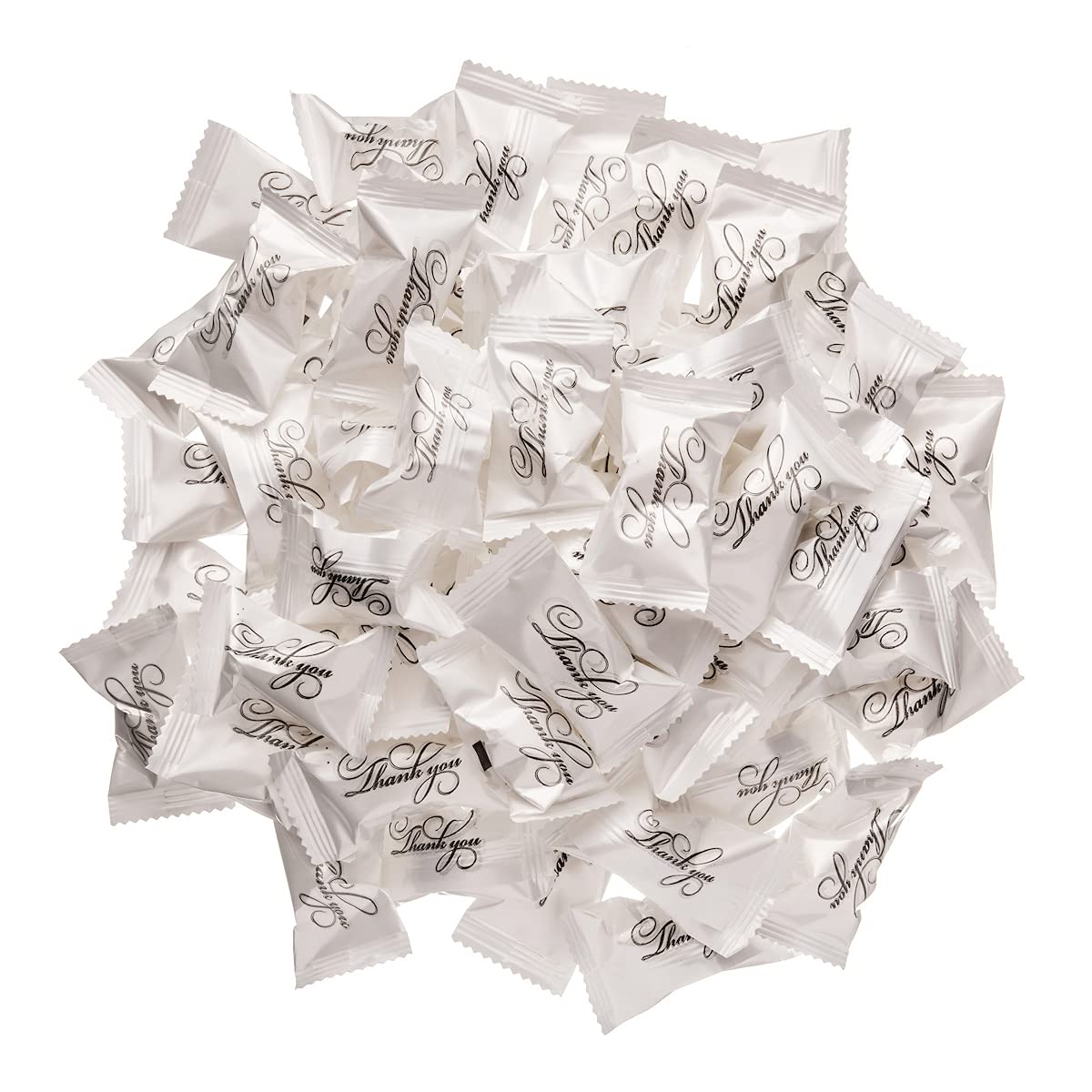 Candy Envy - Modern Thank You Buttermints - 13 Oz. Bag - Approximately 100 Individually Wrapped Mints - Reception Desk