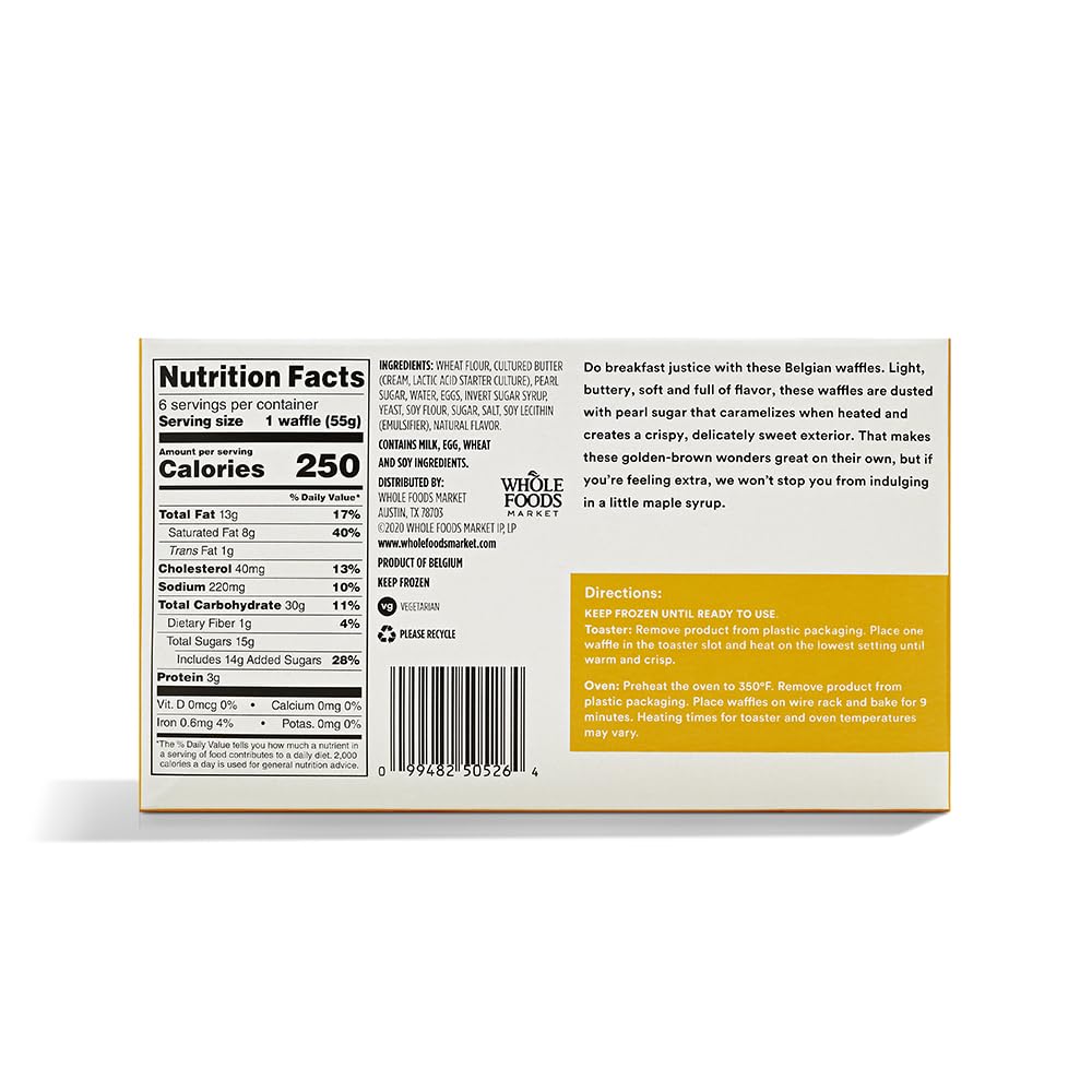 365 By Whole Foods Market, Belgian Waffles, 11.6 Ounce