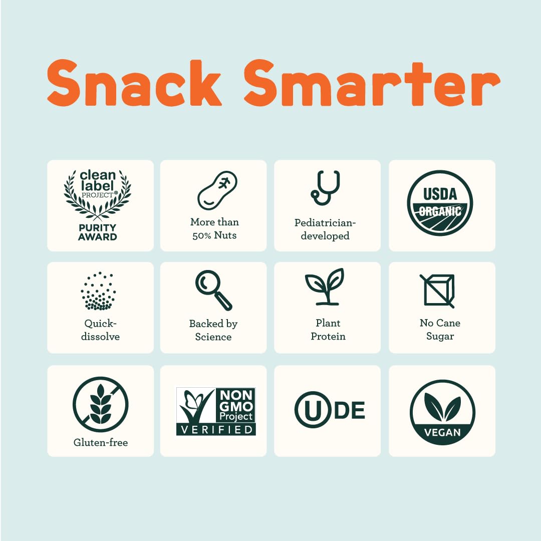 Mission Mightyme Nutty Puffs - Peanut Butter Puffs Variety Pack - Pediatrician Developed - Usda Organic, Plant-Based Protein, Gl