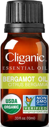 Cliganic Organic Bergamot Essential Oil, 100% Pure Natural For Aromatherapy | Non-Gmo Verified
