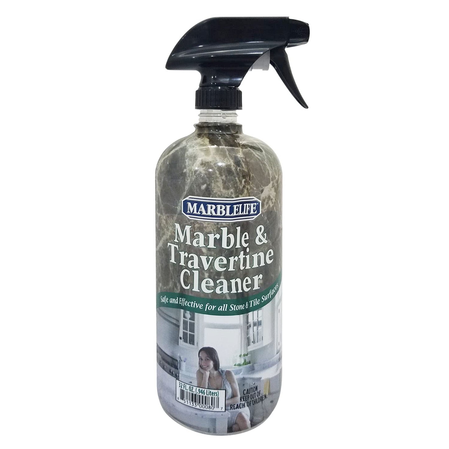 Marblelife Intercare Marble And Travertine Cleaner, Natural Stone & Terrazzo Liquid Cleaner, Shower & Tile Surface Care, Floor,
