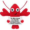 Royid Crochet Lobster Gift for Him/Her, Red, Polyester, Perfect for Birthdays and Anniversaries