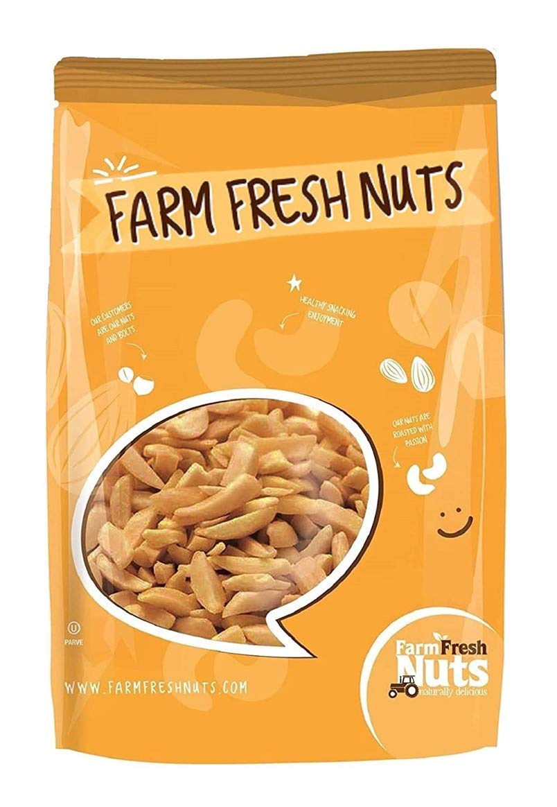 Dry Roasted Unsalted Slivered Almonds (2 Lbs.) - Baked In Small Batches For Added Freshness - Vegan & Keto Friendly - Roasted To Perfection - Super Crunchy - Farm Fresh Nuts