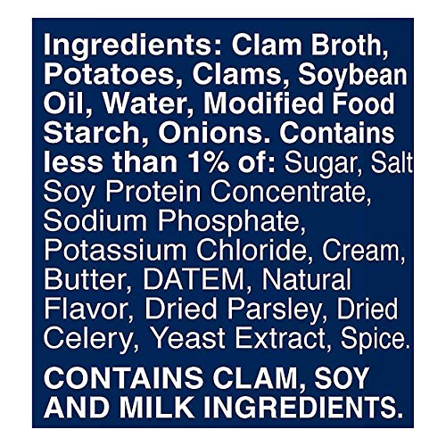 Progresso New England Clam Chowder Soup, Traditional Canned Soup, Gluten Free, 18.5 oz (Pack of 12)