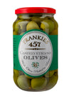 Frankies 457 Whole Castelvetrano Olives - Authentic Sicilian - Product Of Italy - Enhanced Handpicked Imported Italian Olives - Great For Every Occasion - 12 Oz Jar