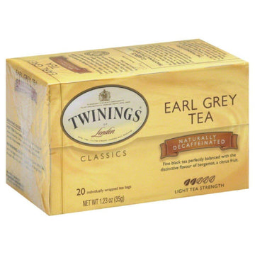 Twinings Earl Grey Decaf Tea, Tea Bags, 20-Count Boxes (Pack Of 12)