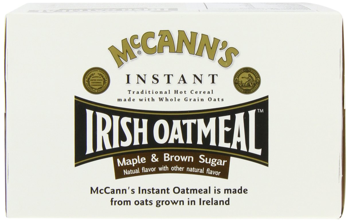 McCANNS Instant Irish Oatmeal, Maple & Brown Sugar, 10-Count Boxes (Pack of 6)