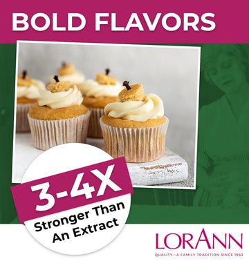 Lorann Oils Super Strength Flavoring , Used For Candy Making, Flavoring Extracts, Baking, Hard Candy, & Flavor Oils - Bold, Natu