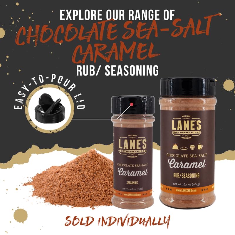 Lane'S Chocolate Sea-Salt Caramel Seasoning, All-Natural Sea Salt Caramel Chocolate Seasoning For Cake, Hot Beverages & Popcorn