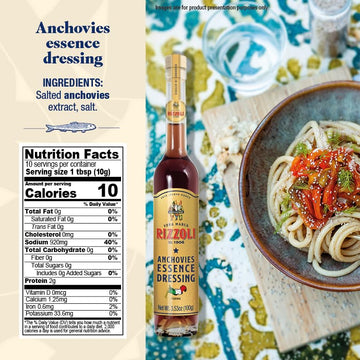 Rizzoli Anchovy Extract | Colatura di Alici 3.5oz | Italian Fish Sauce | Ancient Garum | (100g) (Pack of 1)