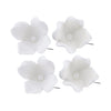 Global Sugar Art Hydrangea Blossom Sugar Cake Flowers, White With Wire, 36 Count By Chef Alan Tetreault