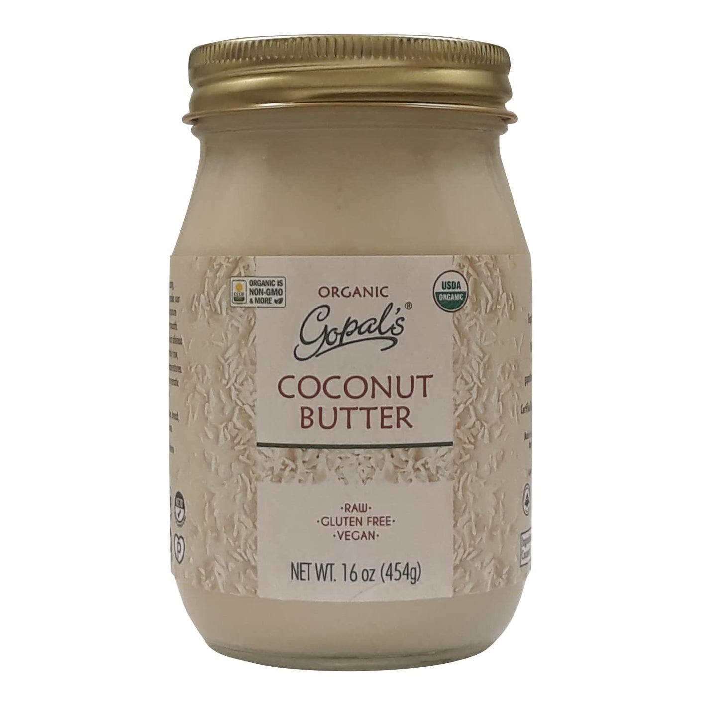 GopalS Raw Organic Coconut Butter From 100% Organic And Non-Gmo Coconuts Usda Certified - Gopals Coconut Butter 16 Oz (453G)