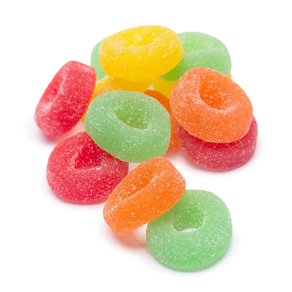 Ny Spice Shop Gummy Rings Candy - 3 Pound Candy Rings - Delicious Fruit Rings - Green Apple Rings - Gummy Candy Rings - Apple Ri