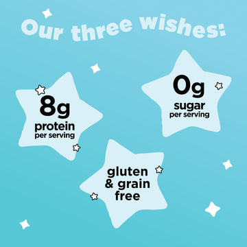 Three Wishes Grain-Free & Protein Cereal - Healthy, Sugar-Free & Gluten-Free Breakfast Cereal - Low Carb, Plant-Based, Vegan & N
