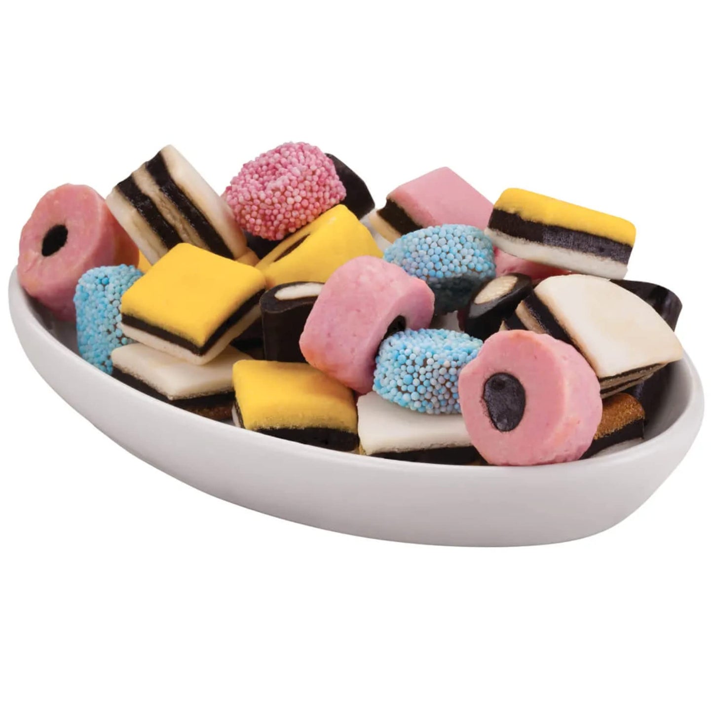 By The Cup English Licorice Allsorts Candy, 1 Lb Bulk Bag