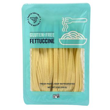 Gluten-Free Pasta, Fettuccine, Fresh Brown Rice Noodles Cook in Just 3 Minutes by Taste Republic, Frozen, 9oz (6 pack)