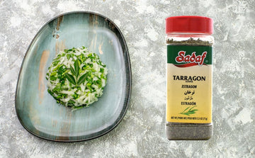 Sadaf Tarragon 2.5 Oz. - Dried Tarragon Leaves - Tarragon For Salad Dressings - Dry Tarragon Herb In A Pet Bottle With Shaker Top - Natural, Vegan, Kosher, Halal