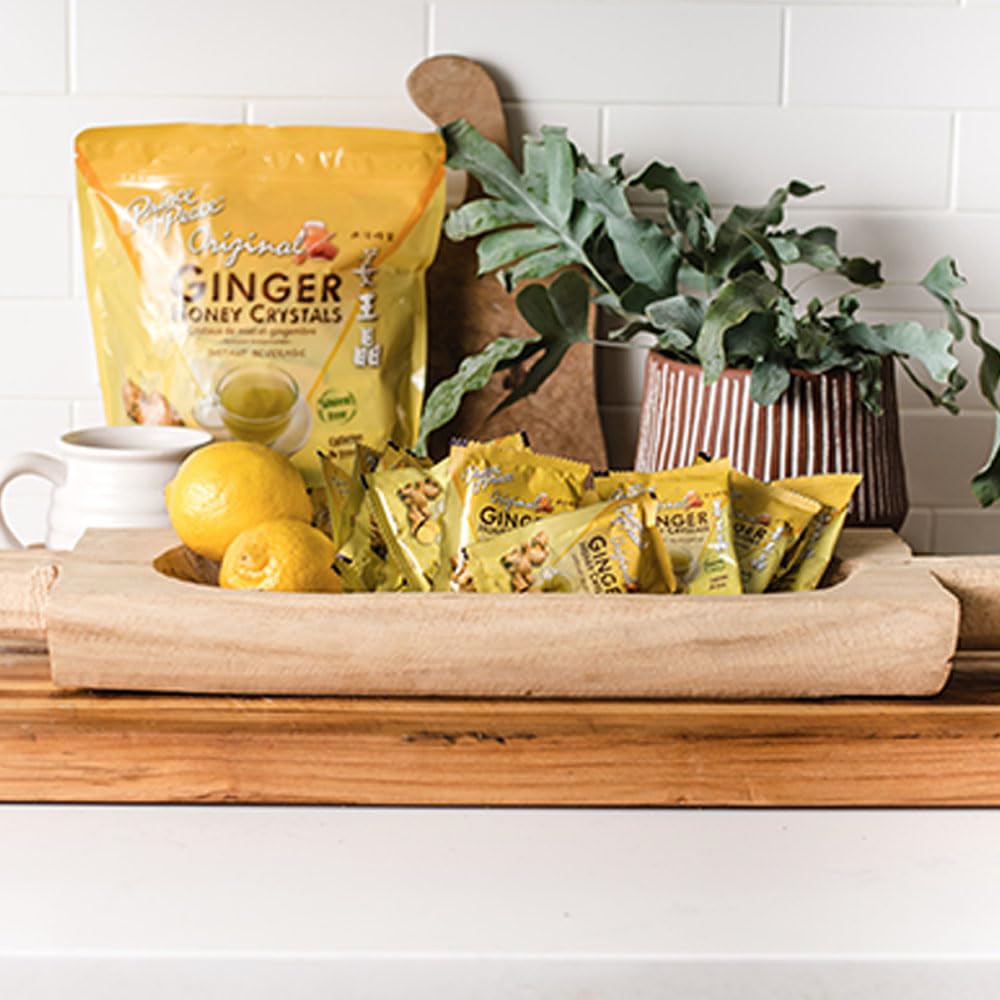 Prince Of Peace Ginger Honey Crystals - Instant Beverage Mix, 5 Packs of 30 Sachets, 1.19 lb, Original Flavor