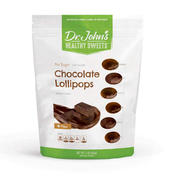 Dr. Johns Sugar Free Candy, Healthy Lollipops with Zero Sugar, Low Calorie Snacks, Keto Friendly Hard Candy Sweets, Chocolate Ov