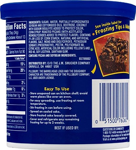 Pillsbury Creamy Supreme Coconut Pecan Frosting 15 Oz (Pack of 3)
