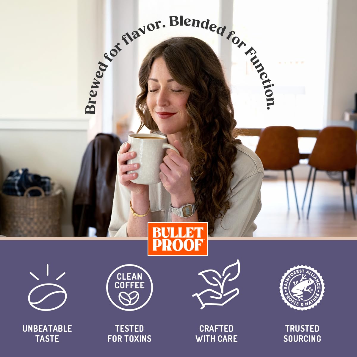 Bulletproof The Enlightener Ground Coffee, 10 Ounces, Medium-Dark Roast Enhanced Coffee With L-Theanine, Panax Ginseng And Gingk