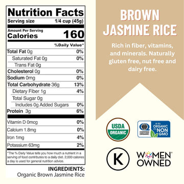 Mountain High Organics Inc. Certified Organic Jasmine Brown Rice 6G Bucket (40Lbs)