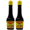 Jugo Maggi Seasoning Sauces Lot Of Two 3.38 Oz Each Glass Bottles Sealed