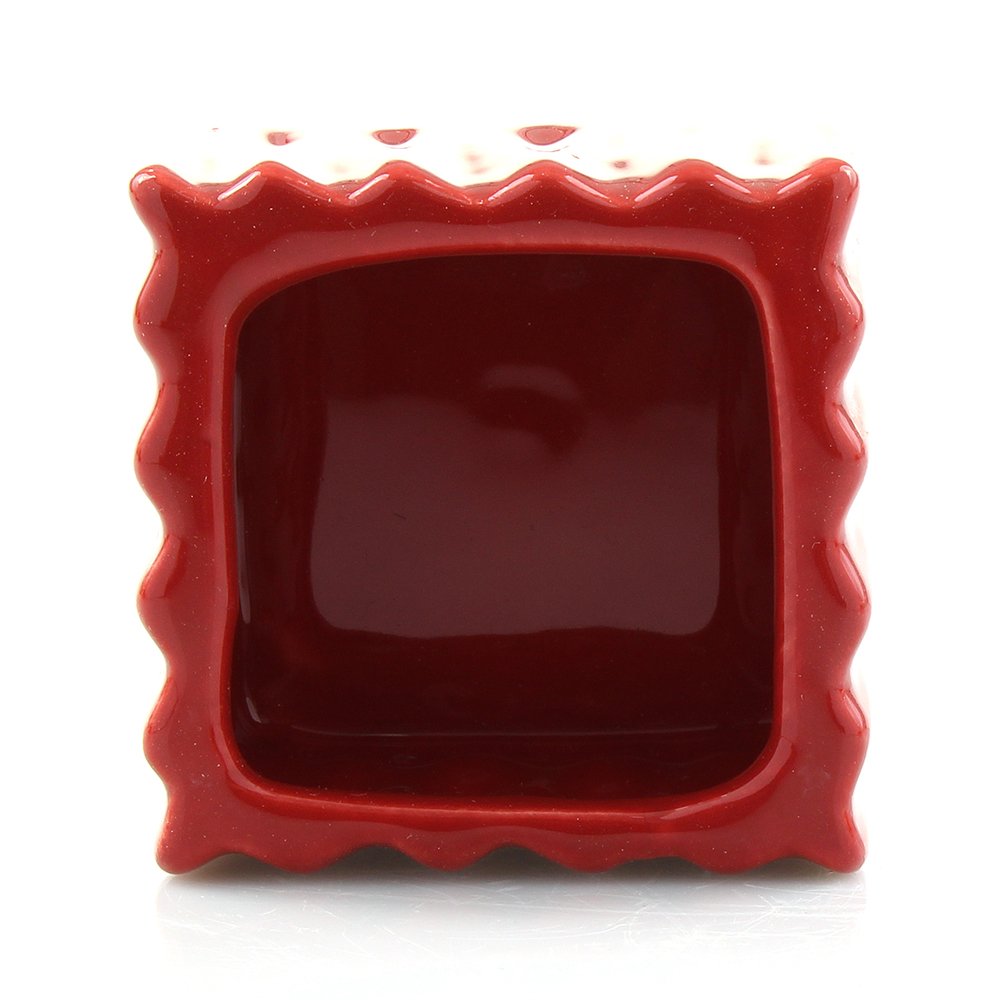 Set Of 3 Live Lucky Bamboo 2 Stalk Arrangements In Red Square Ceramic Planters - Set Of Three 6 Inch Lucky Bamboo Indoor Potted