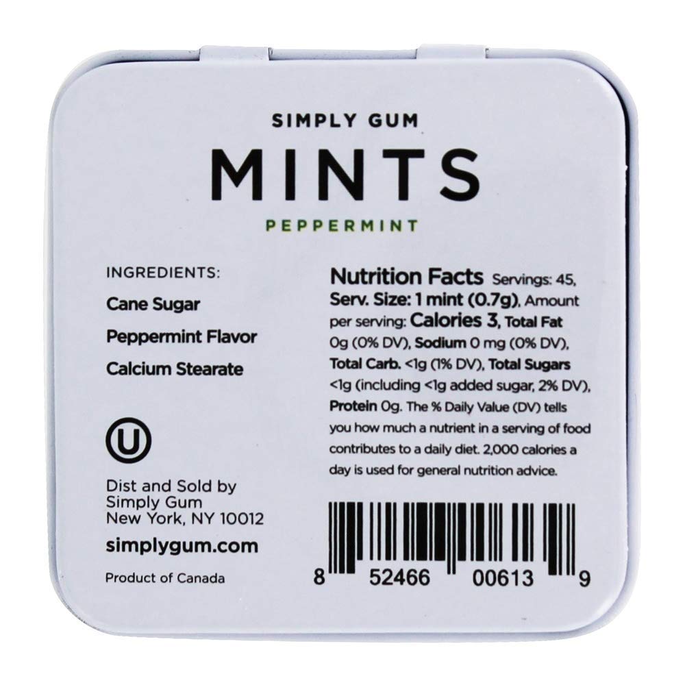 Simply Gum - Mints - Peppermint - Case Of 6 - 30 Count66