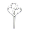 24 Count Double Silver Heart Love Cupcake Picks Toppers Wedding Bridal Shower Party Supplies