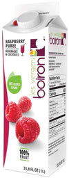 Les Vergers Boiron Raspberry Puree, 100% Fruit, No Added Sugar, Vegan, 1 Liter